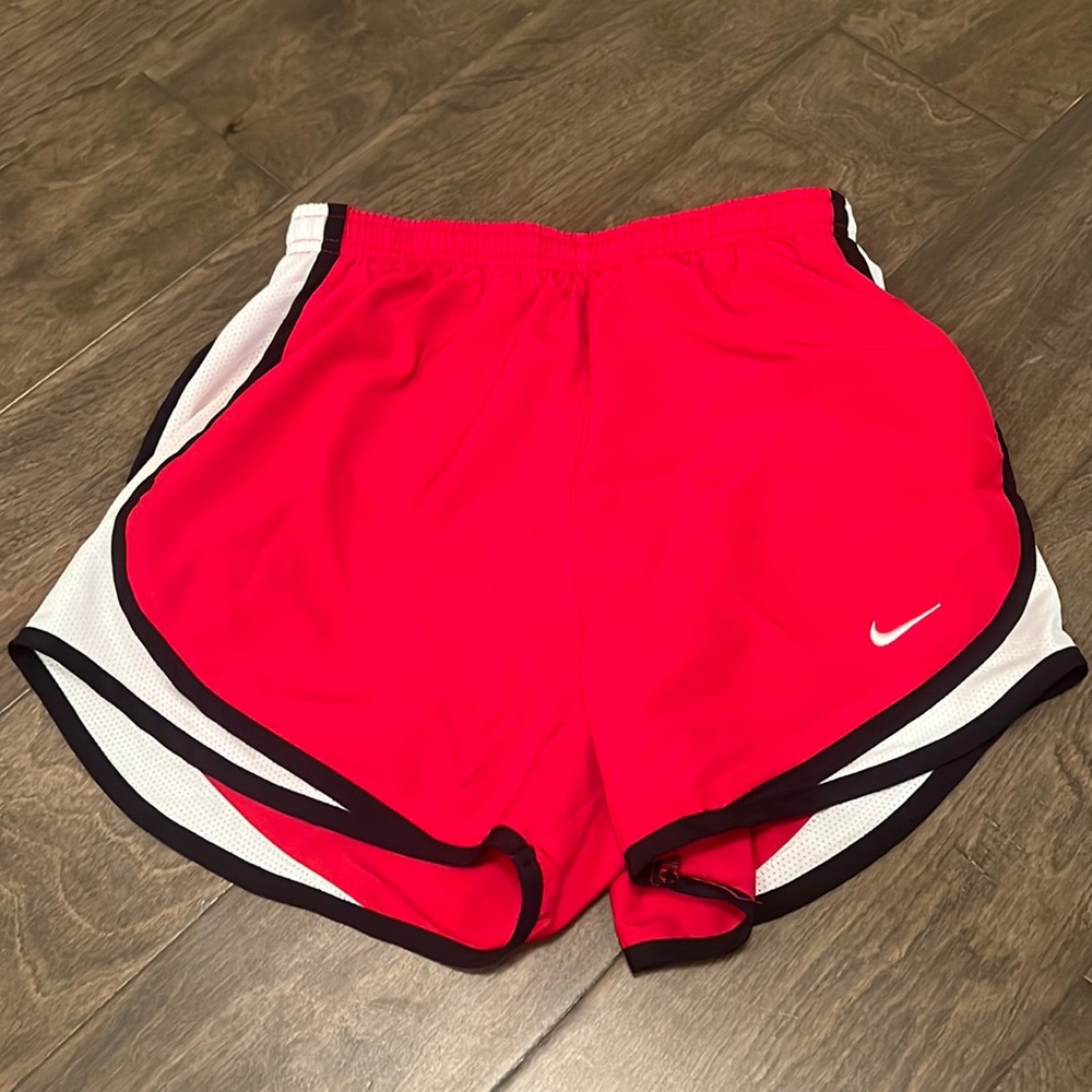 Red nike tempo shorts